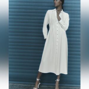Zara tailored shirt dress
